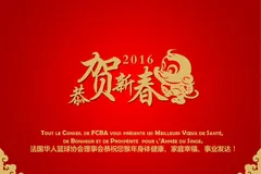 法国华人篮协恭祝大家2016猴年快乐